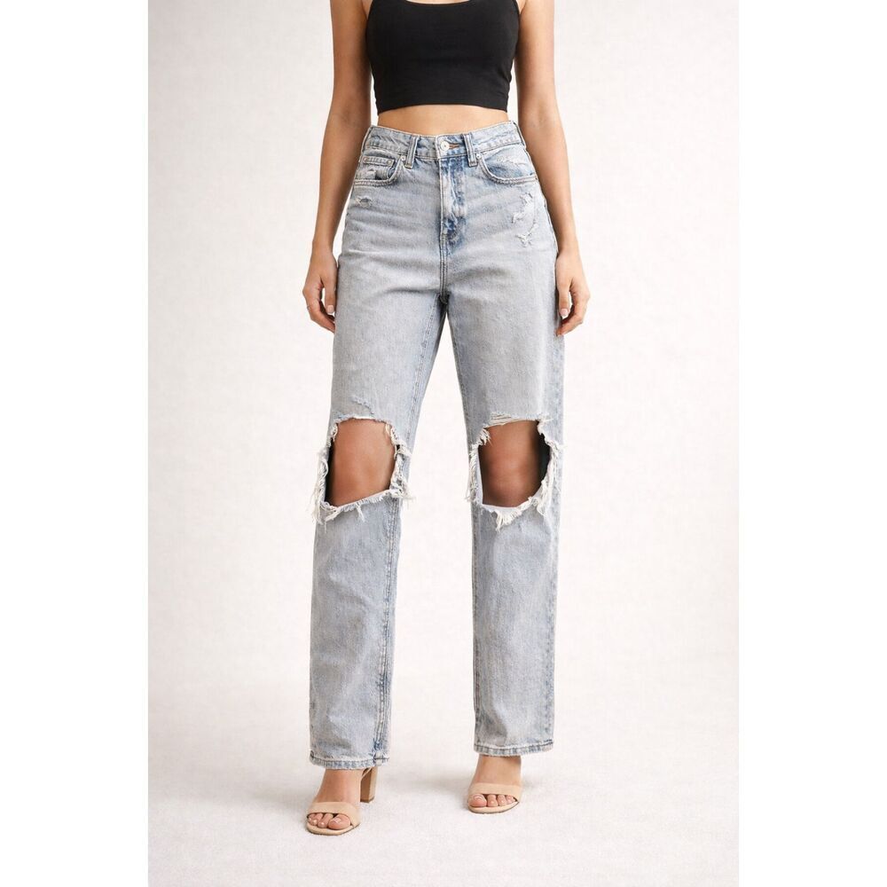 American eagle Super High Rise Ankle Straight Jeans 4